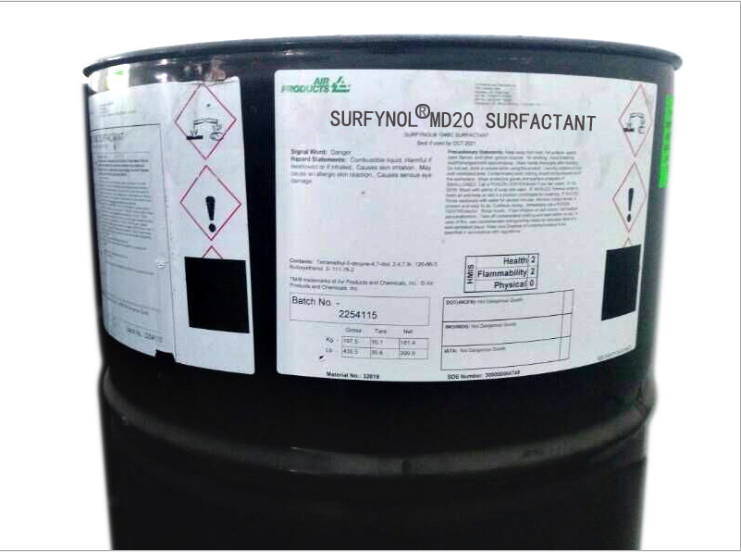 美國氣體Surfynol消煩惱MD20分子消泡劑水性印刷油墨表面活性劑